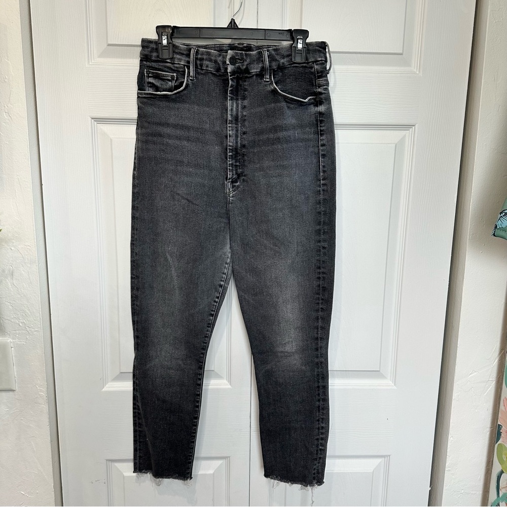 MOTHER High Rise Black Wash Jeans